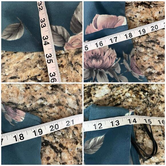 DBY Vintage Y2K Teal Floral Midi Dress Fairy Cottagecore Coquette Sleeveless 11 - Picture 6 of 9